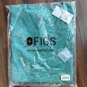 Figs Teal Scrub Top